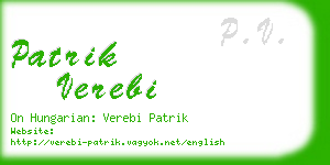 patrik verebi business card